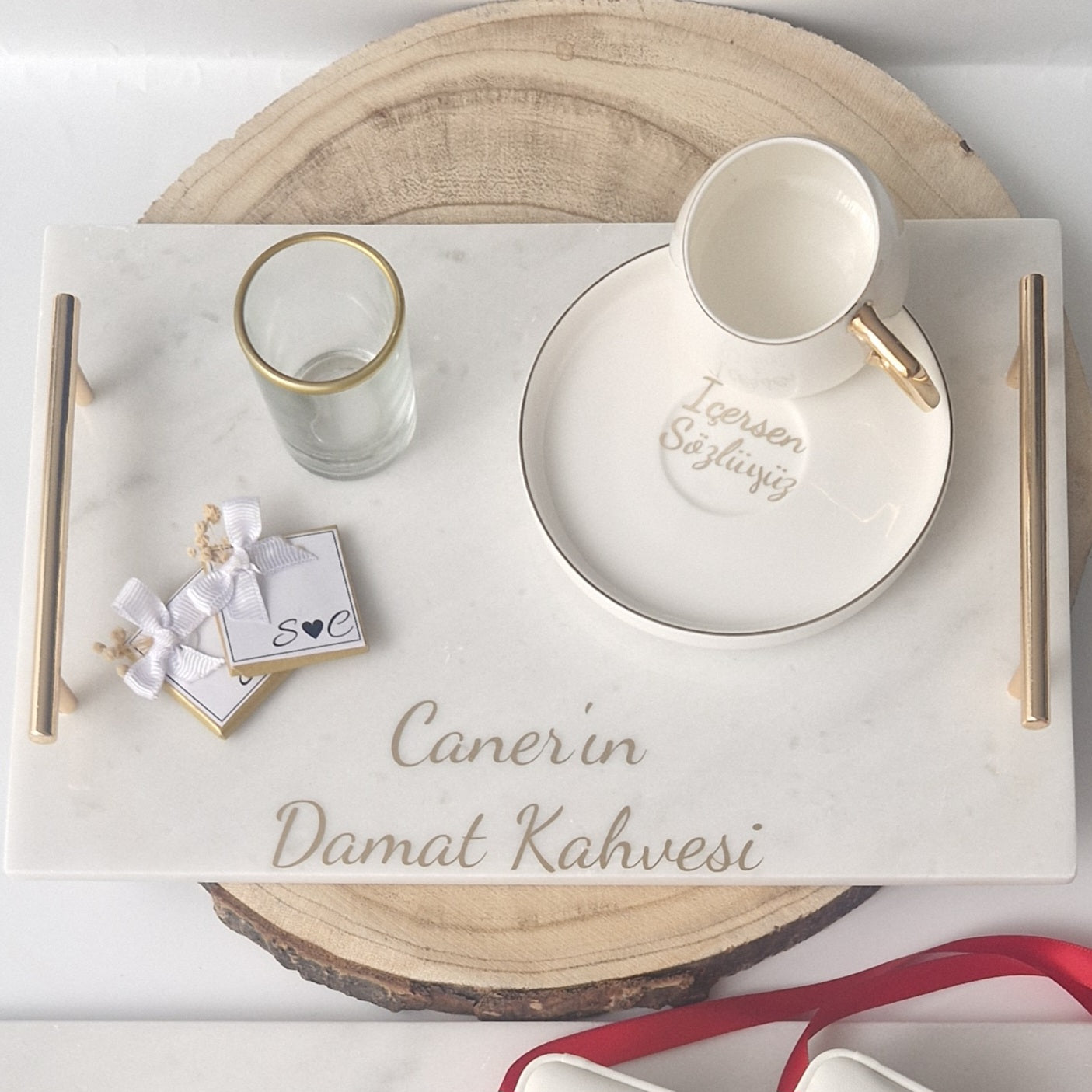 Wedding ring or coffee tray