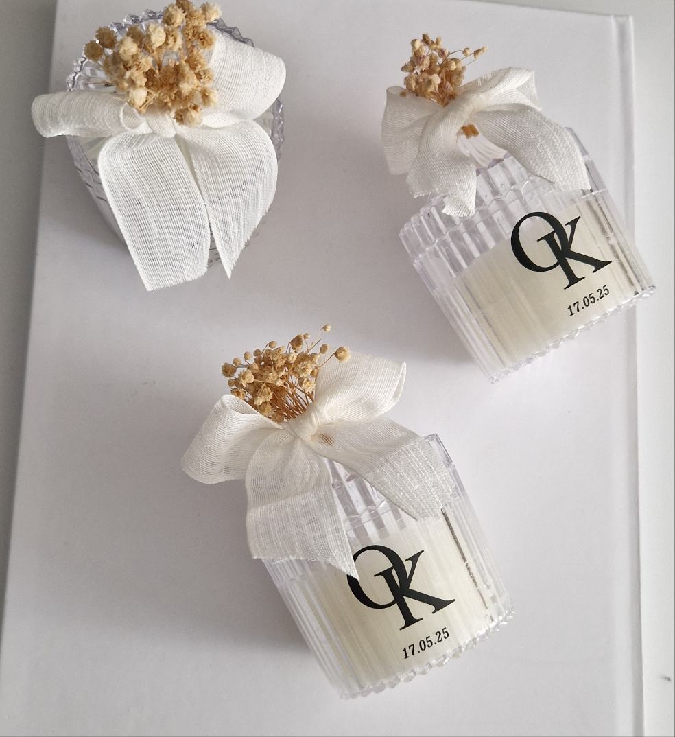 Vela en forma de caja de dulces