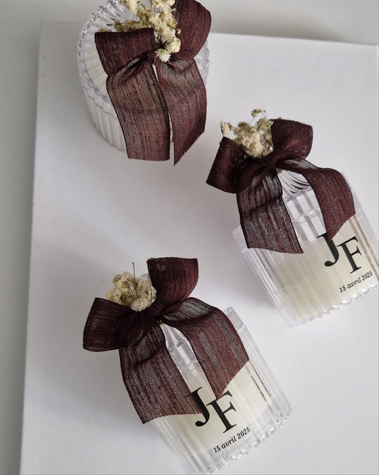 Vela en forma de caja de dulces