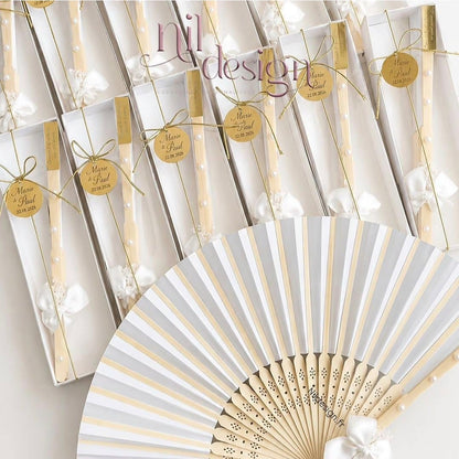 Éventail personnalisé avec boîte cadeau