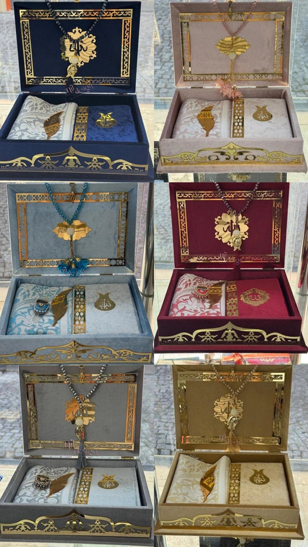 Coffret Coran Luxe en Velours – Édition Complète