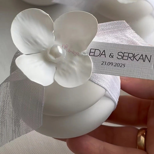 Bougie en Jesmonite – Fleur