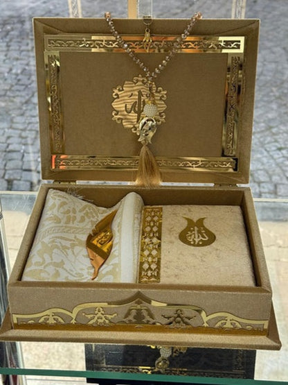 Coffret Coran Luxe en Velours – Édition Complète