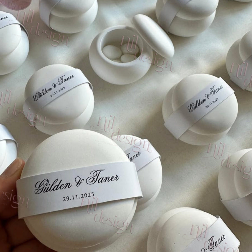 Contenant à dragées en jesmonite