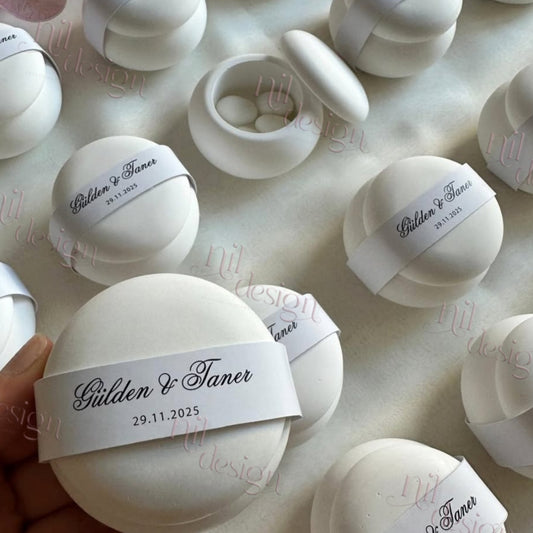 Contenant à dragées en jesmonite